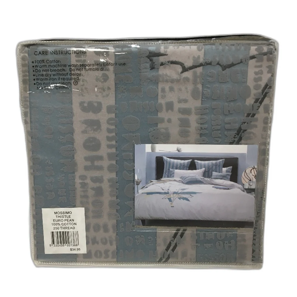 Mossimo 2pk Thistle 250 Thread Count Cotton European Pillow Case 65x65cm NEW - Image 2