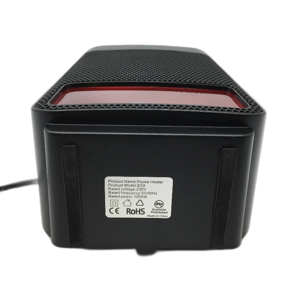 Portable Flame Fireplace Fan Heater With Dynamic Ambient Lighting Fast Heating - Image 5