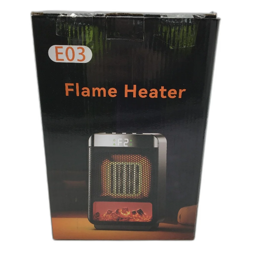 Portable Flame Fireplace Fan Heater With Dynamic Ambient Lighting Fast Heating - Image 6