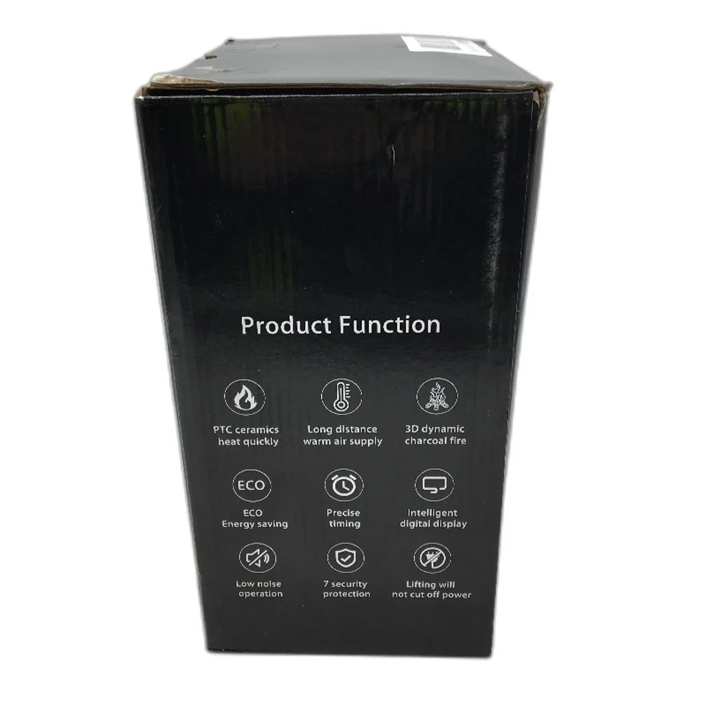 Portable Flame Fireplace Fan Heater With Dynamic Ambient Lighting Fast Heating - Image 8