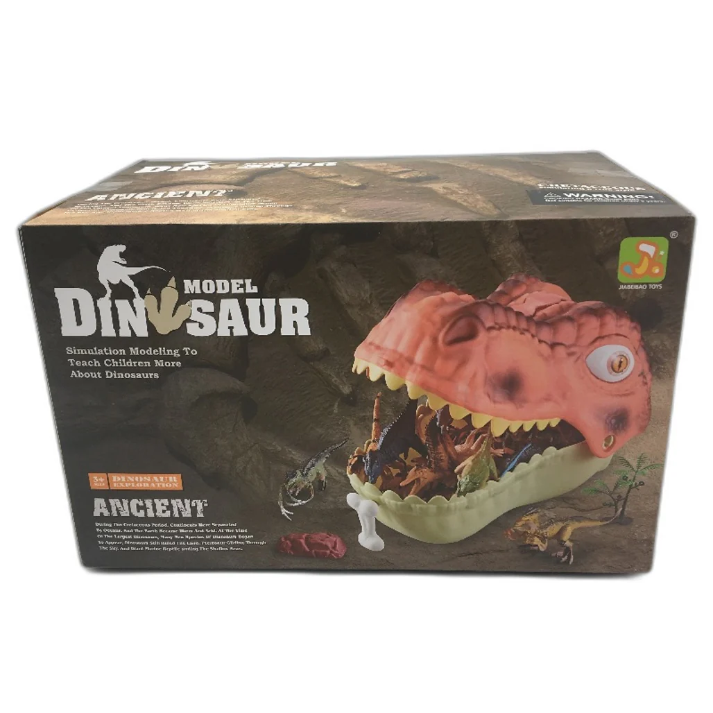 Jiabeibao Dinosaur Model Toys Realistic Figures With Eggs Trees Fence Playset - Image 4
