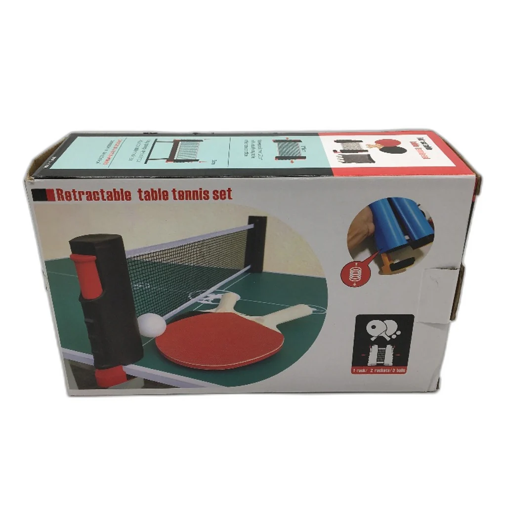 Table Tennis Ping Pong Paddles Retractable Net Portable Travel Set Wth Carry Bag - Image 4