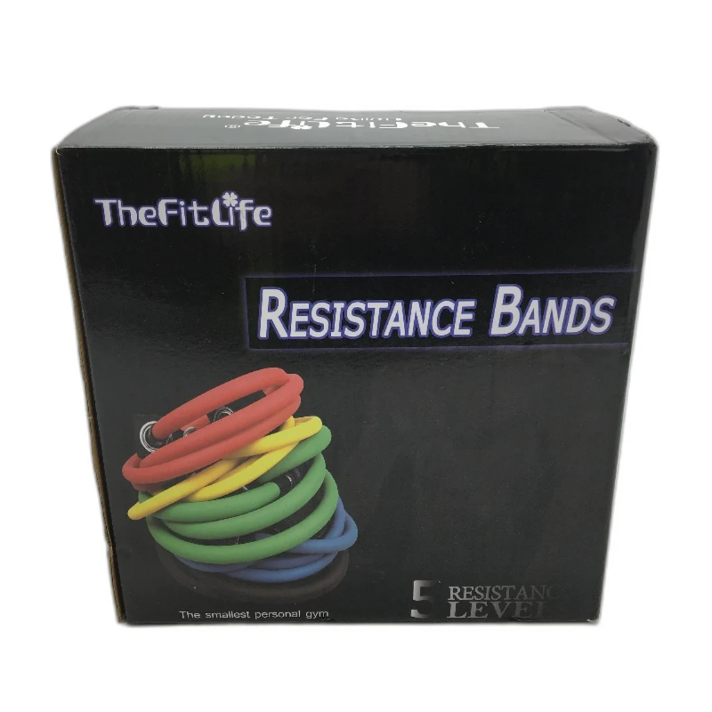 TheFitLife 5 Level Multicoloured Home Exercise Resistance Bands 10-150lbs NEW - Image 2