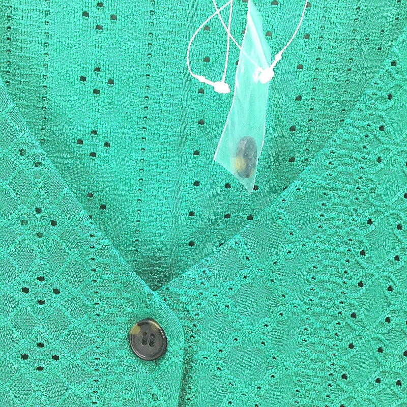 Jeanswest Vivid Green Short Sleeve Button Up Blouse Ladies Size Small NEW - Image 4
