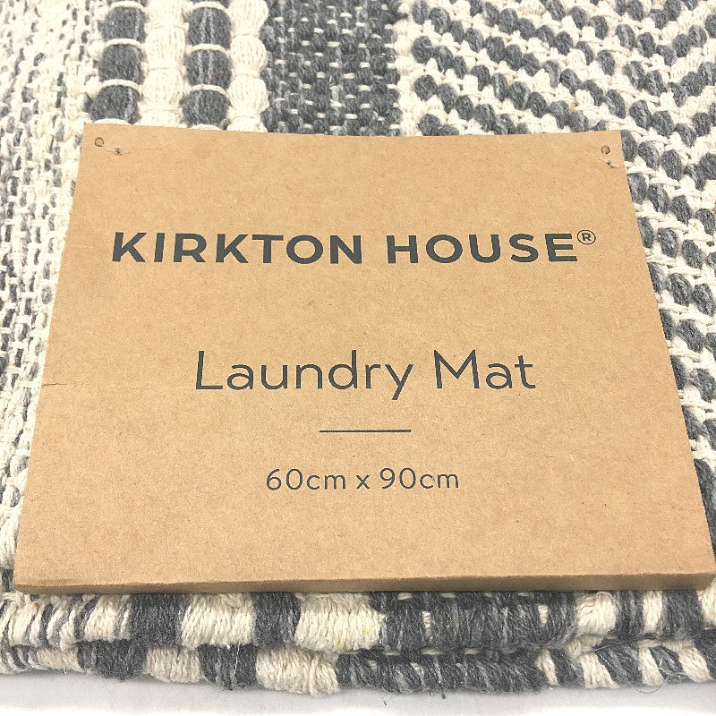 Kirkton House Grey Natural Textured Cotton Blend Laundry Mat 60 x 90cm NEW - Image 4