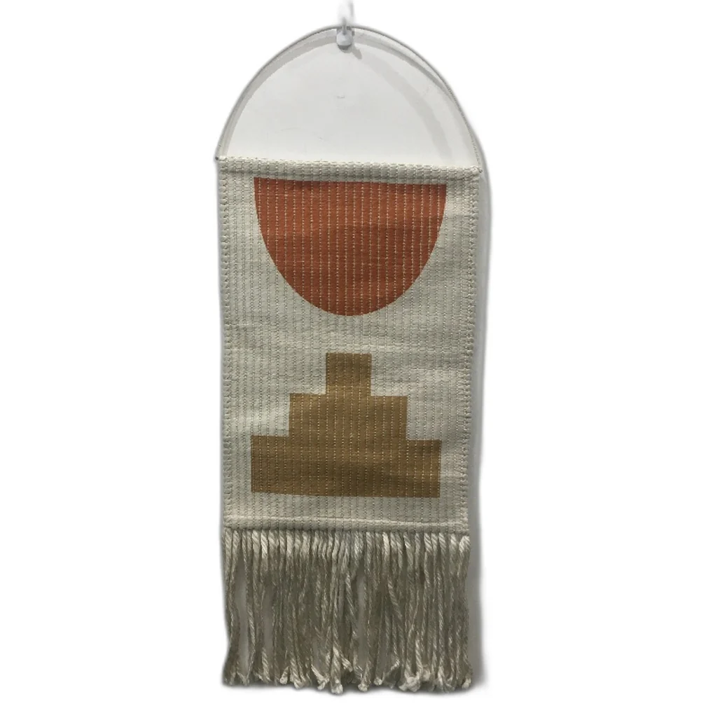 Target 2 Pack Neutral Toned Textured Fibre Wall Hangings On Metal Loops NEW - Image 2