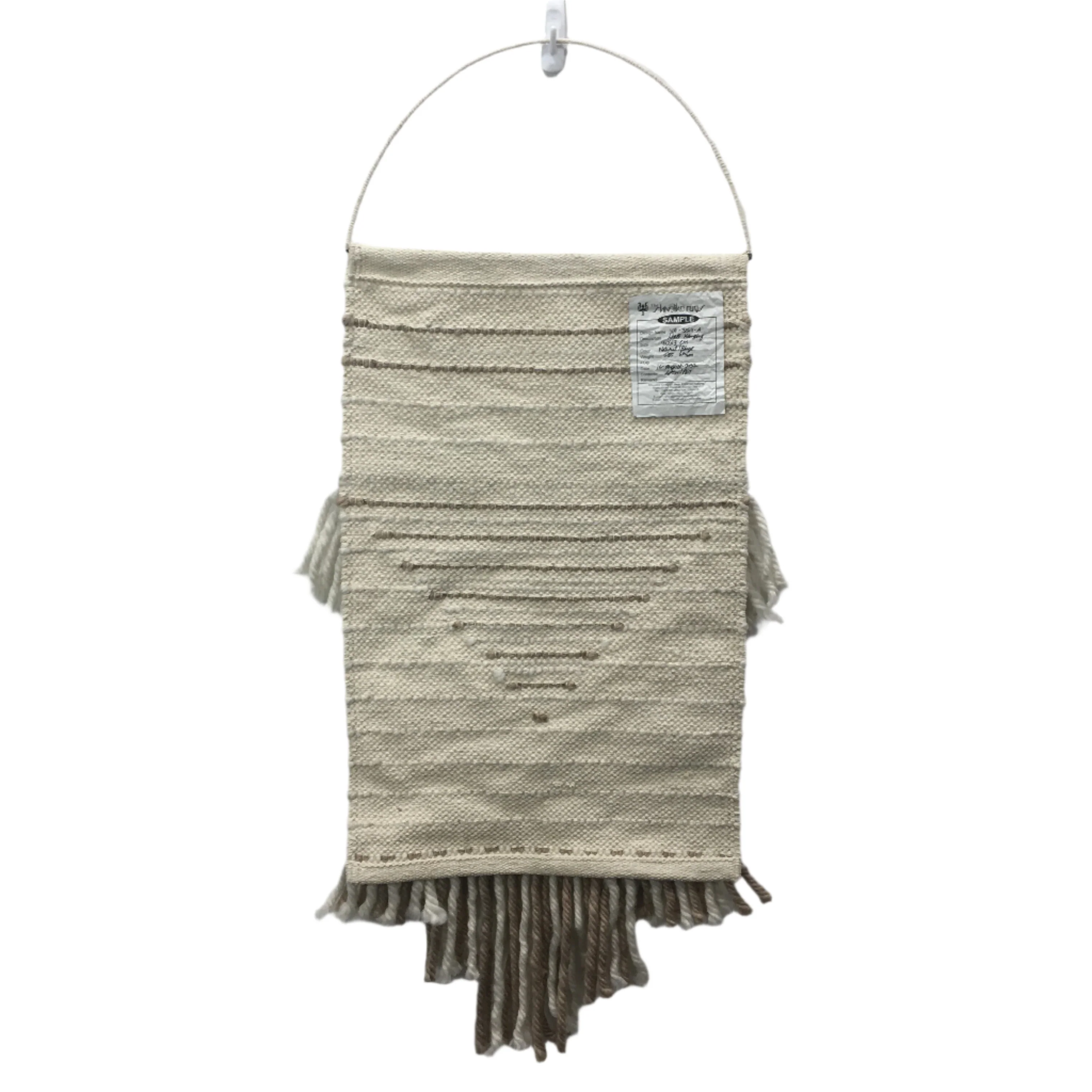 Target 2 Pack Neutral Toned Textured Fibre Wall Hangings On Metal Loops NEW - Image 6