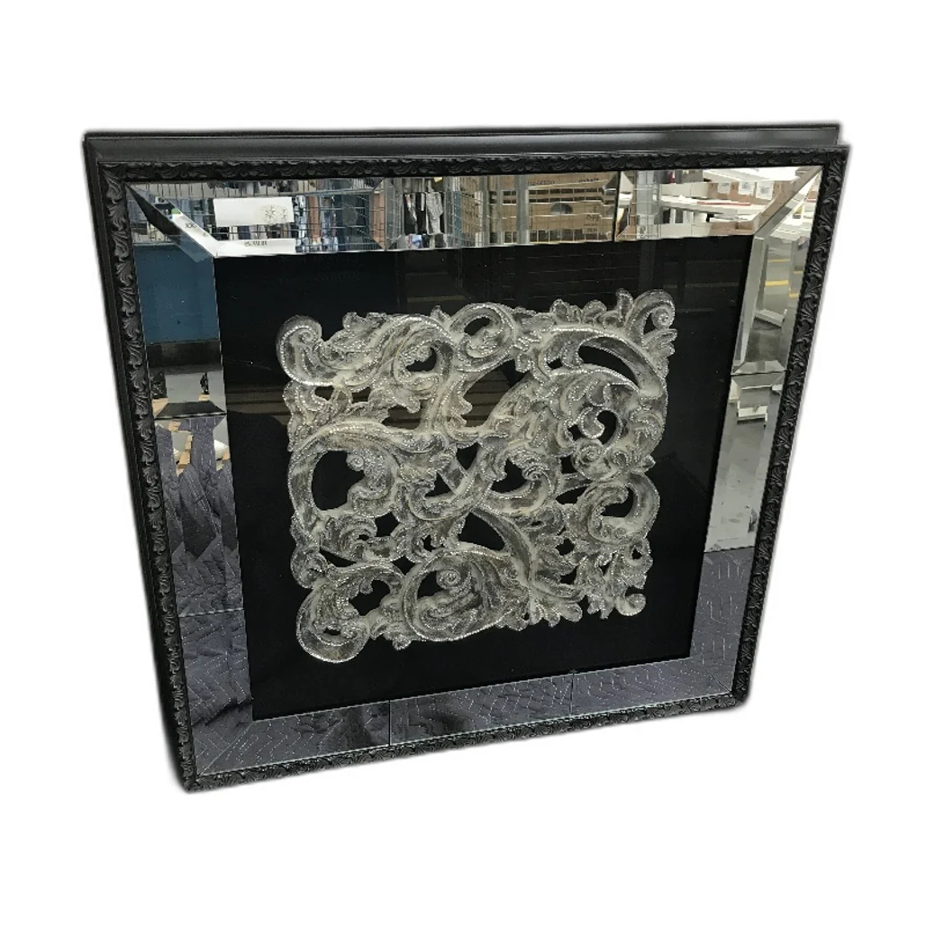 Framed Wall Hanging Art 3D Spatial Sculpture Decorative Display 100x100cm