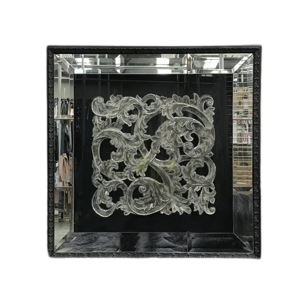 Framed Wall Hanging Art 3D Spatial Sculpture Decorative Display 100x100cm - Image 2
