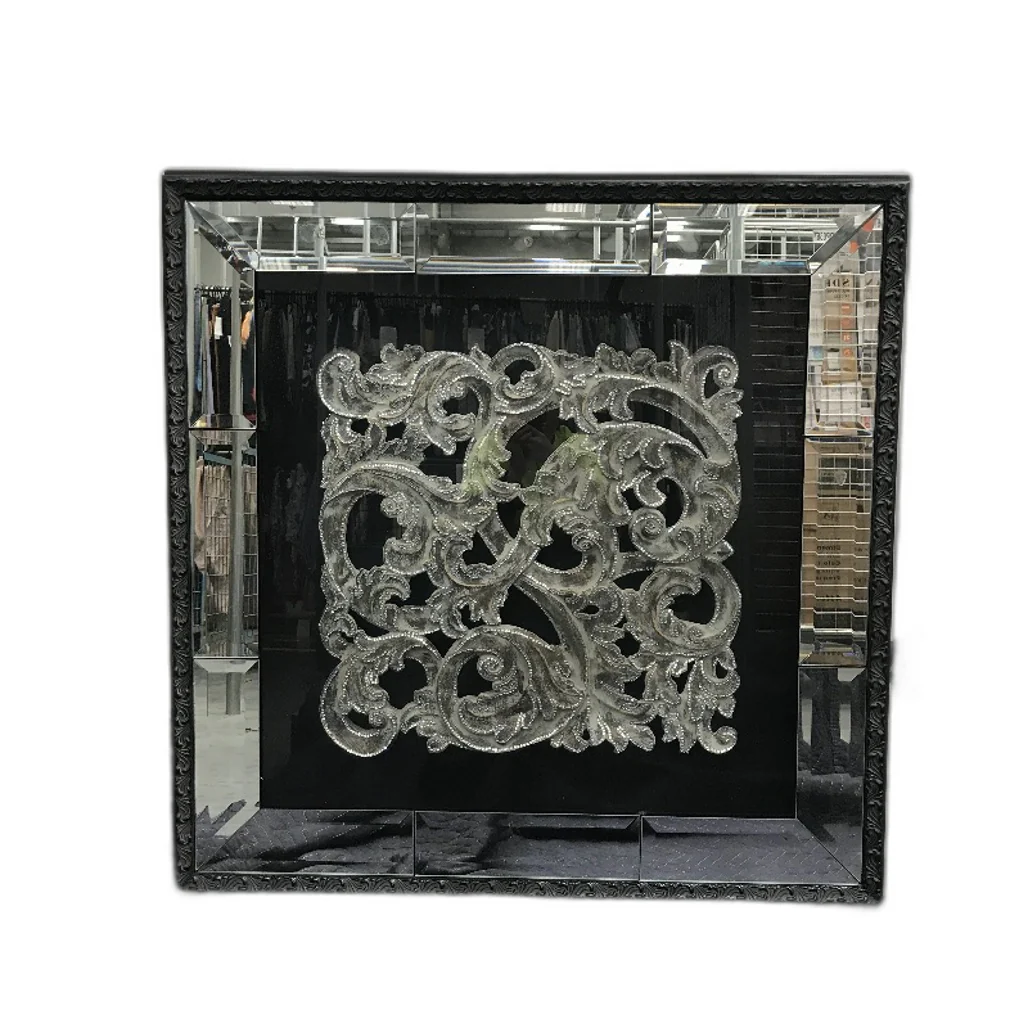 Framed Wall Hanging Art 3D Spatial Sculpture Decorative Display 100x100cm - Image 3