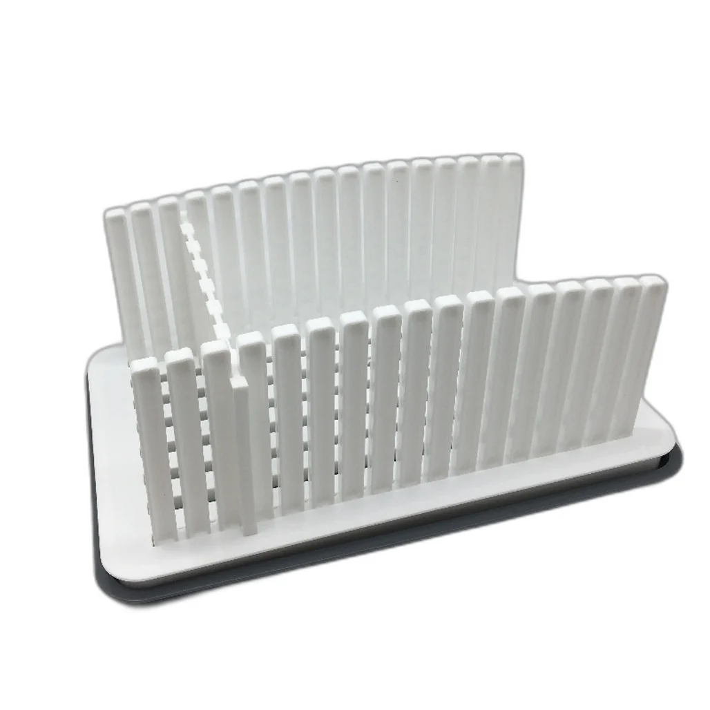 Compact Kitchen Bread Slicer With Crumb Catcher Tray Easy Uniform Slicing NEW