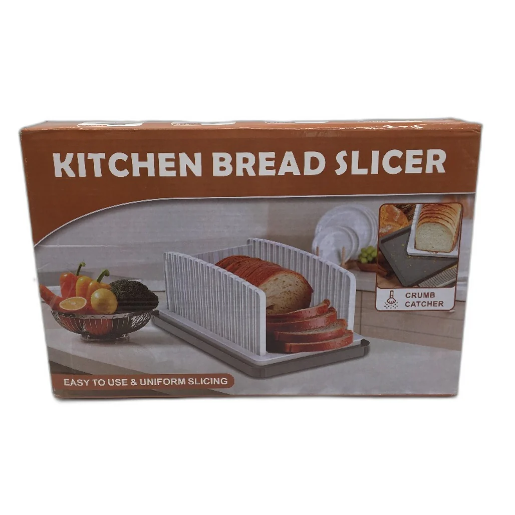 Compact Kitchen Bread Slicer With Crumb Catcher Tray Easy Uniform Slicing NEW - Image 5