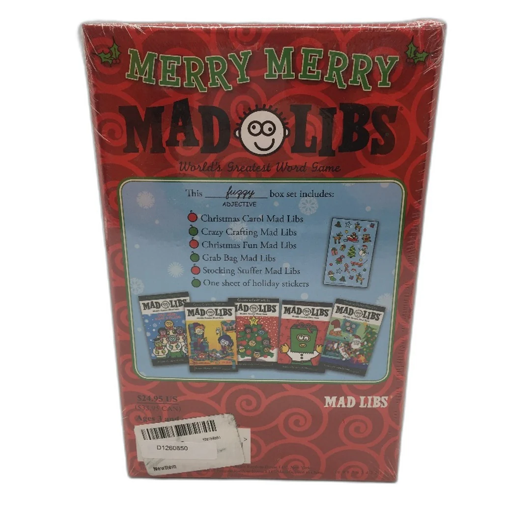 Merry Merry Mad Libs Includes over 100 Stories & Stickers Ultimate Box Set NEW - Image 2