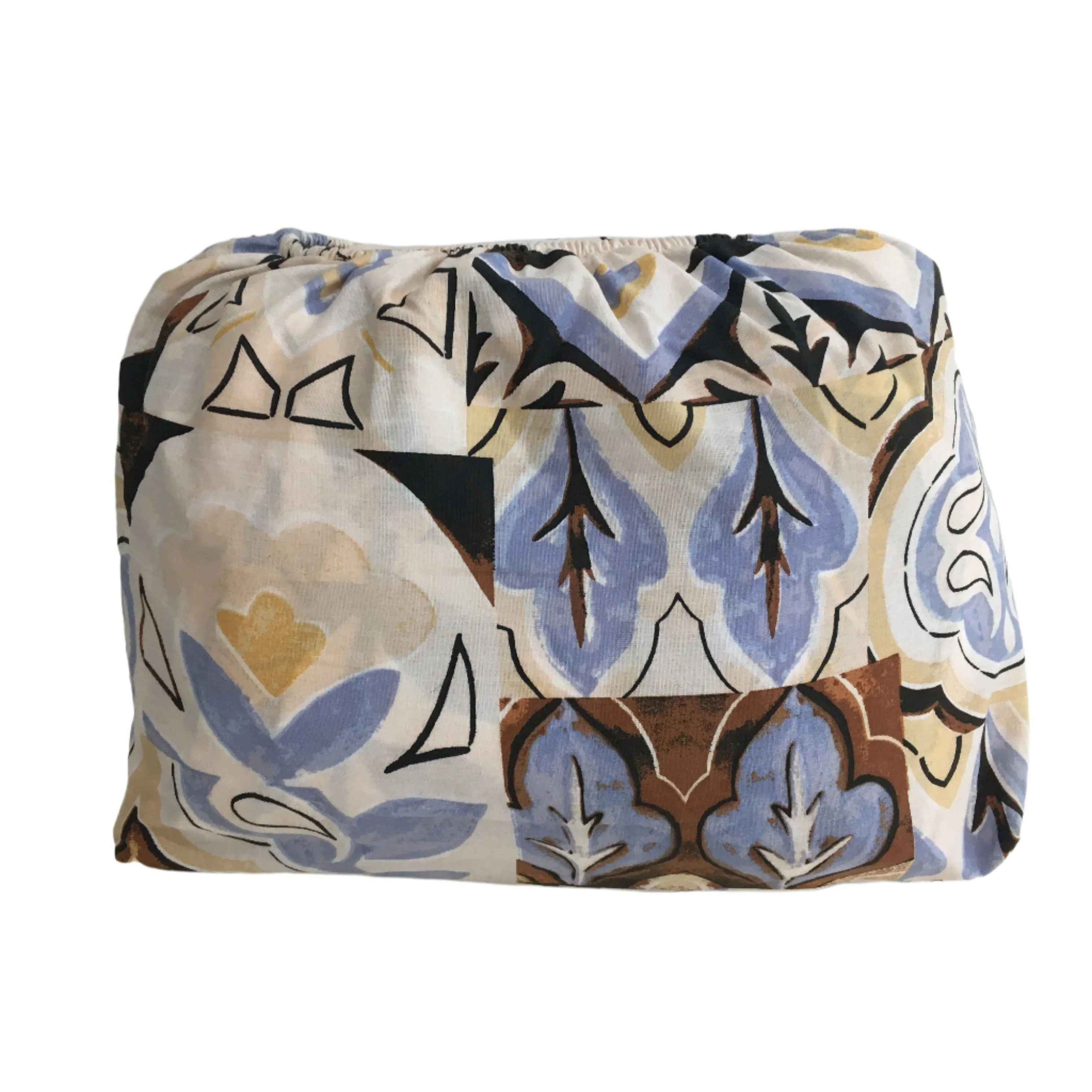 Target Home Blue Brown Floral Geo Pattern Cotton Blend Quilt Cover Set QUEEN NEW - Image 3