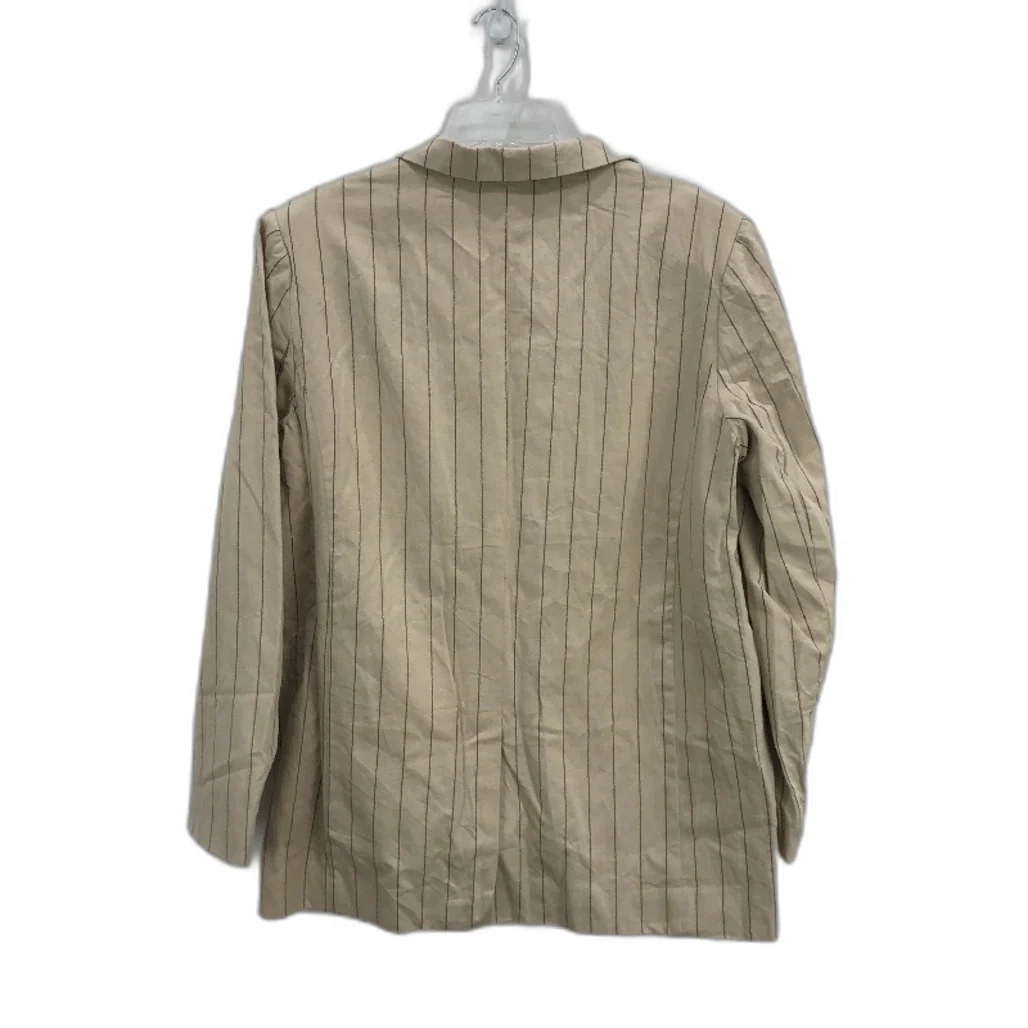 Cotton On Peta Pinstripe Stone Linen Blend June Blazer Jacket Ladies Sze M/L NEW - Image 2