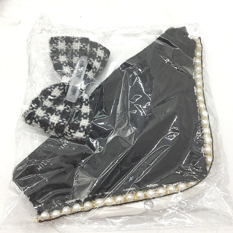Milo & Mink 7 Pcs Black Fleece Doggy Sweater & Accessories Bundle Dog Size XS - Image 6