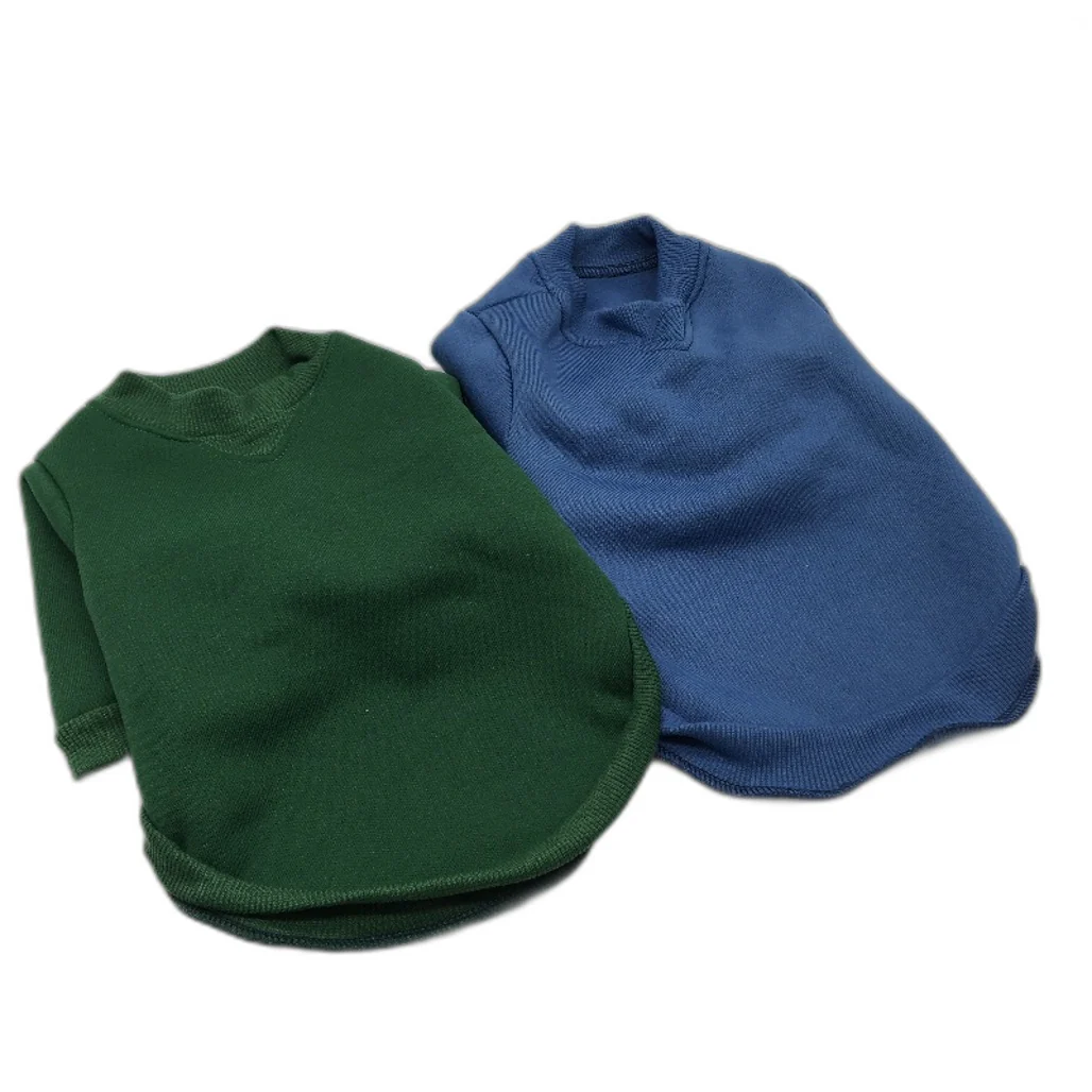 Milo & Mink 4 Pcs Blue&Green Fleece Doggy Sweaters & Collars Bundle Dog Size XS - Image 2