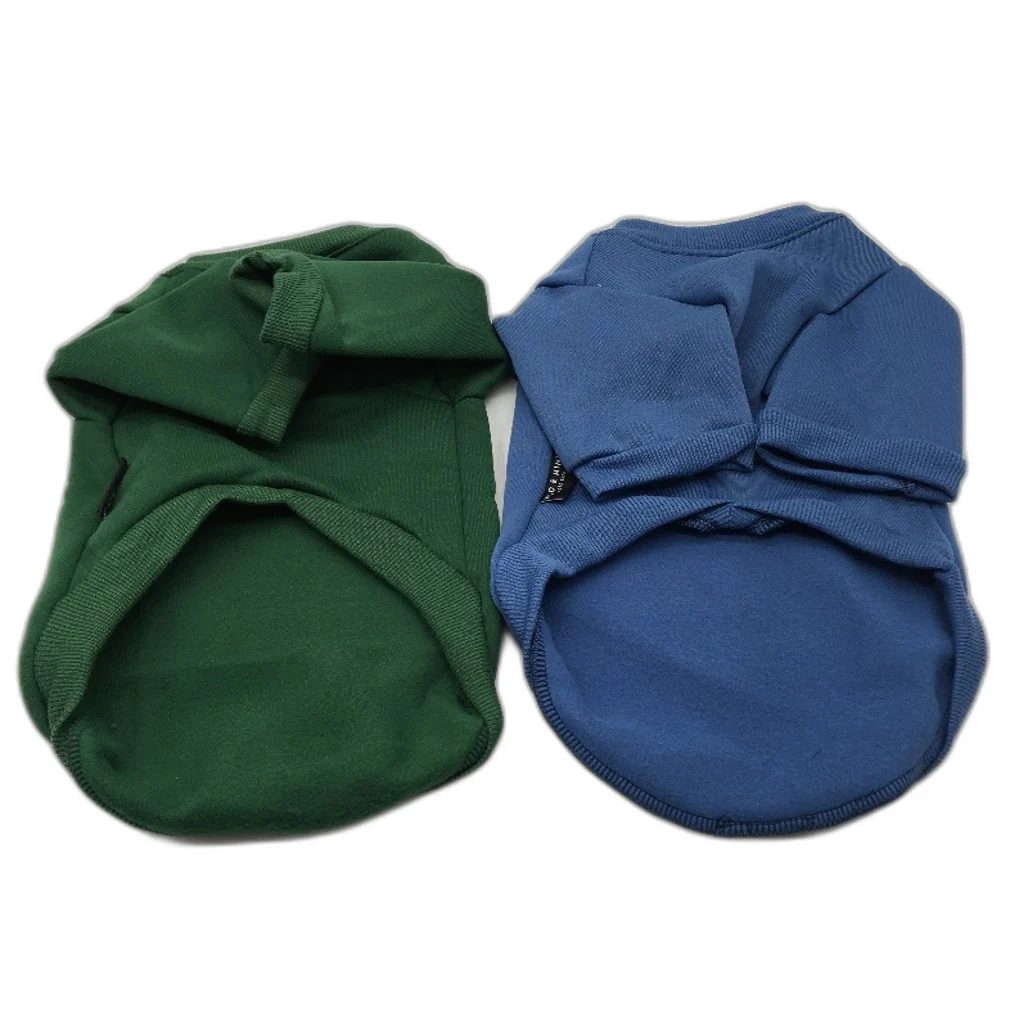 Milo & Mink 4 Pcs Blue&Green Fleece Doggy Sweaters & Collars Bundle Dog Size S - Image 3