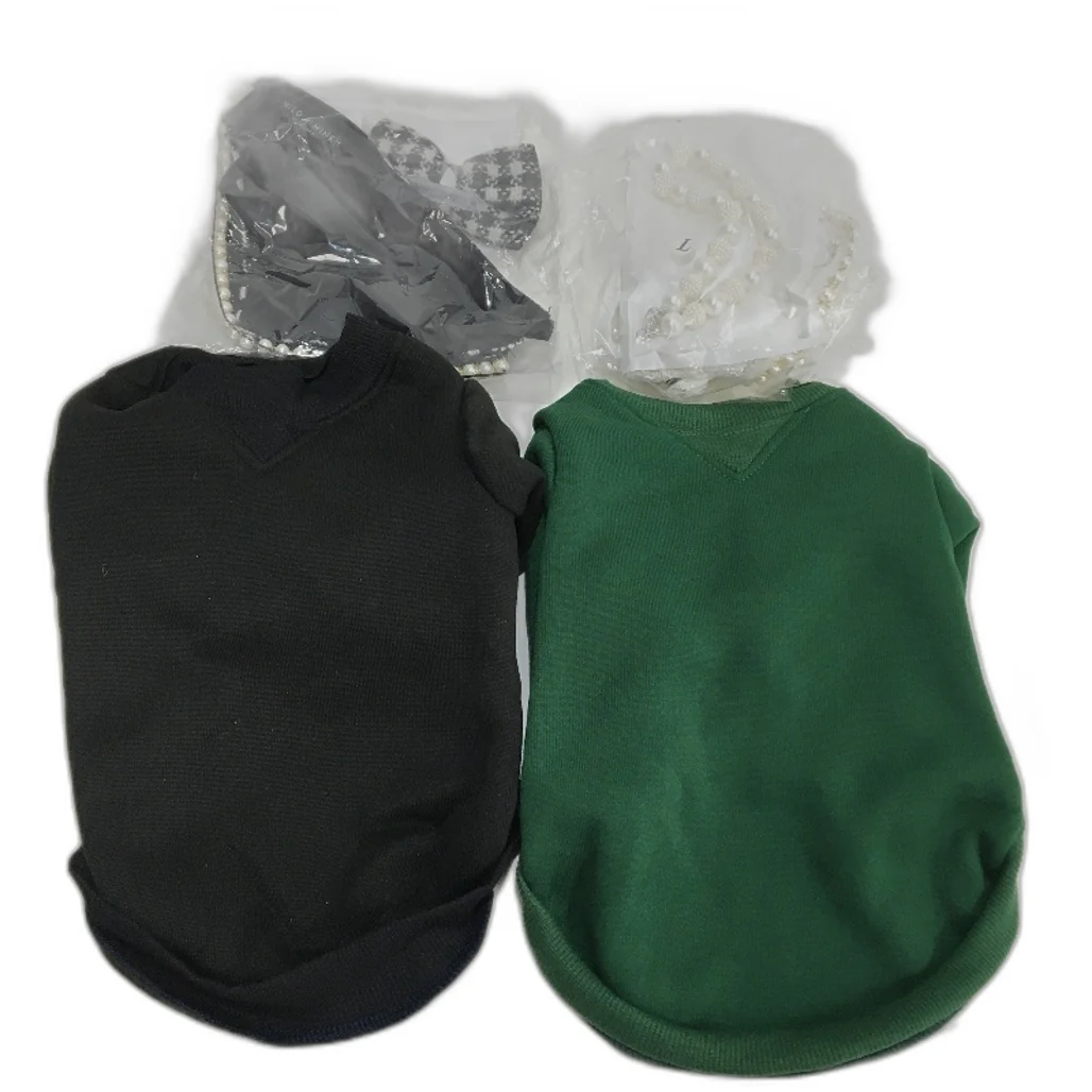 Milo & Mink 8 Pcs Fleece Doggy Sweaters & Accessories Bundle Dog Size XS