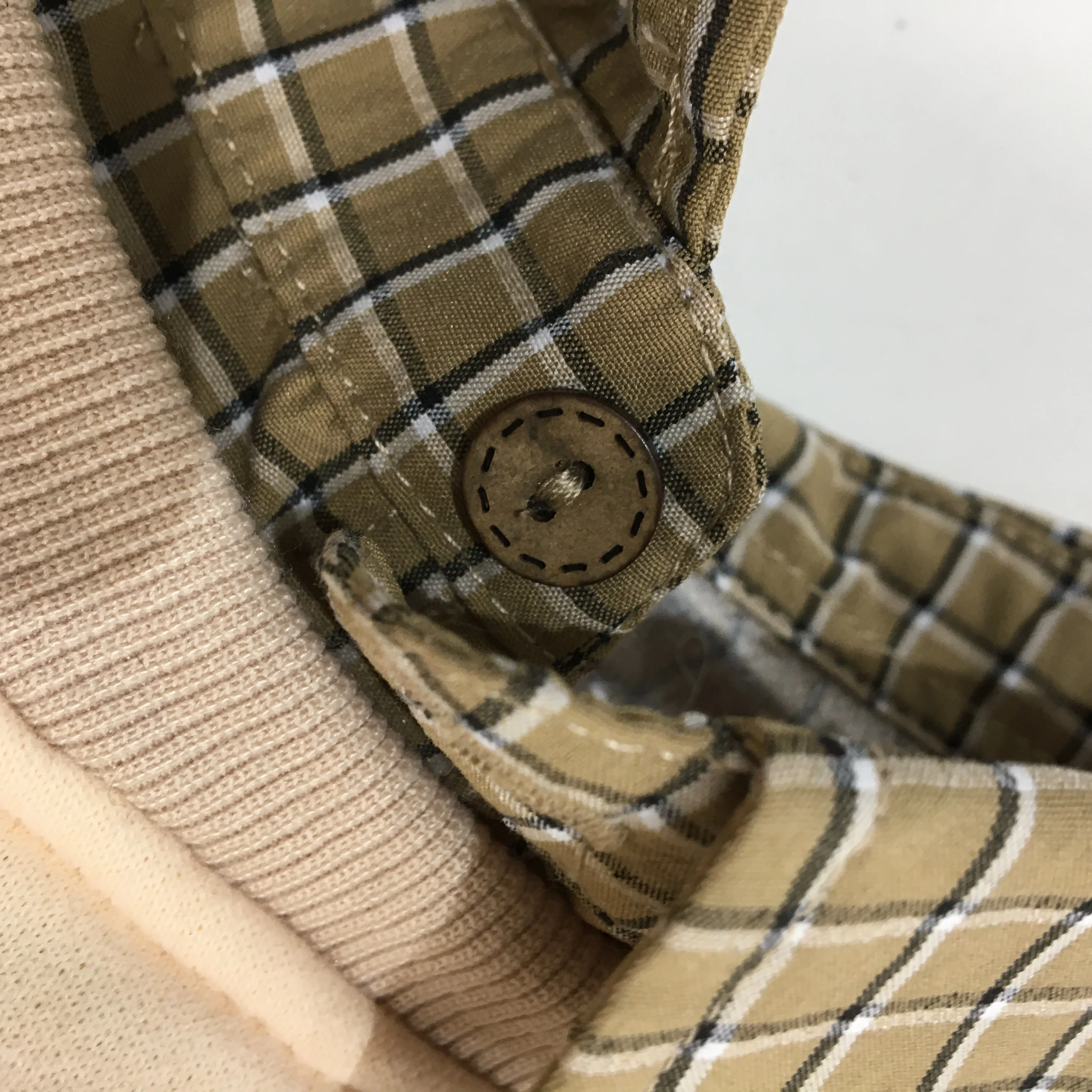 Milo & Mink Beige & Brown Collared Check Doggy Pullover Sweater Jumper Size S - Image 5