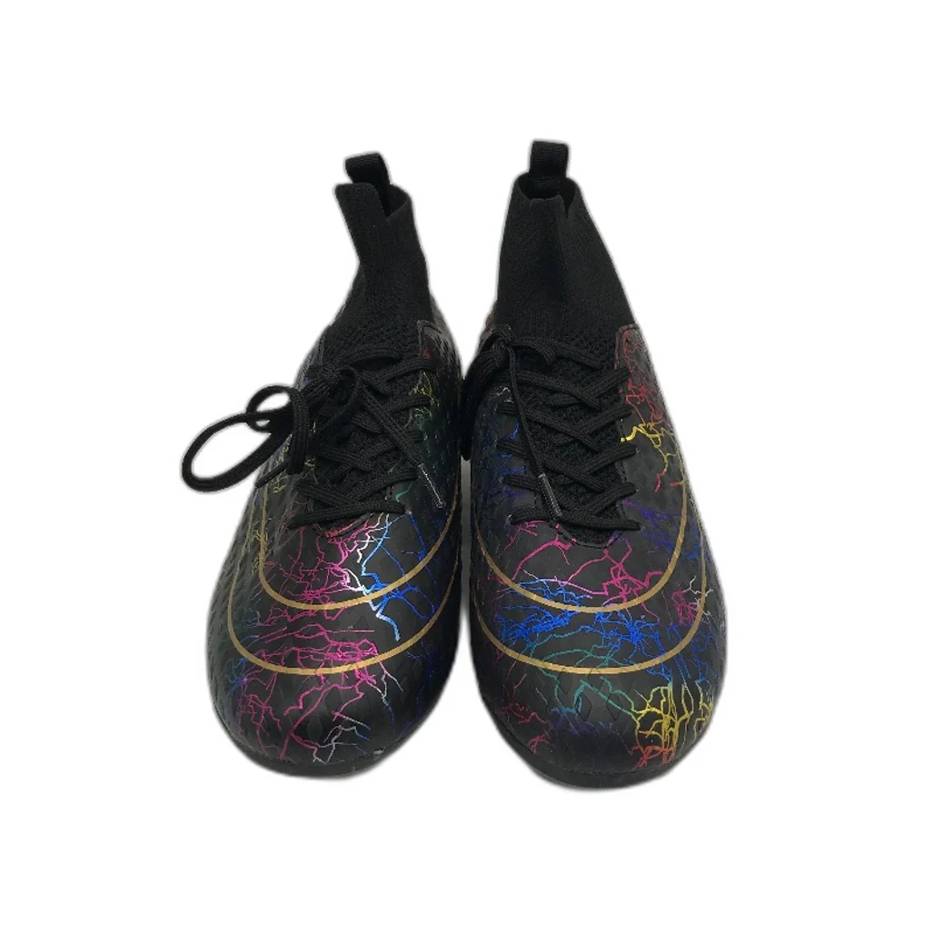 DISRATEBLU Black Patterned Professional Soccer Cleats Shoes Mens Size EU 40 - Image 2
