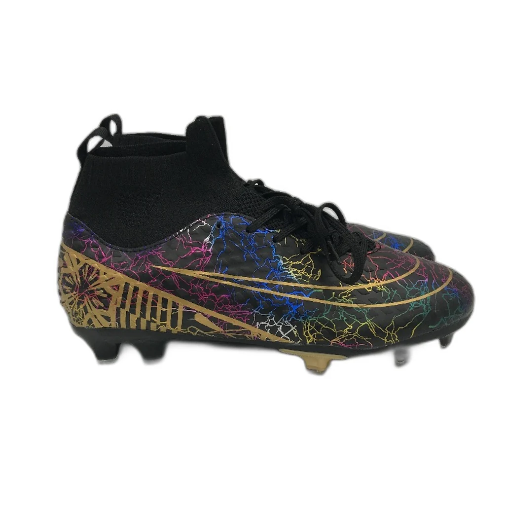 DISRATEBLU Black Patterned Professional Soccer Cleats Shoes Mens Size EU 40 - Image 3