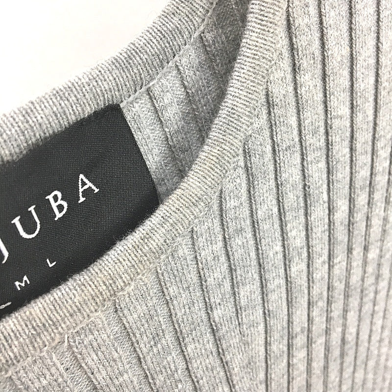 Decjuba Grey Round Neck Cotton Blend Stretchy Ribbed Knit Midi Dress Womens Sz S - Image 6