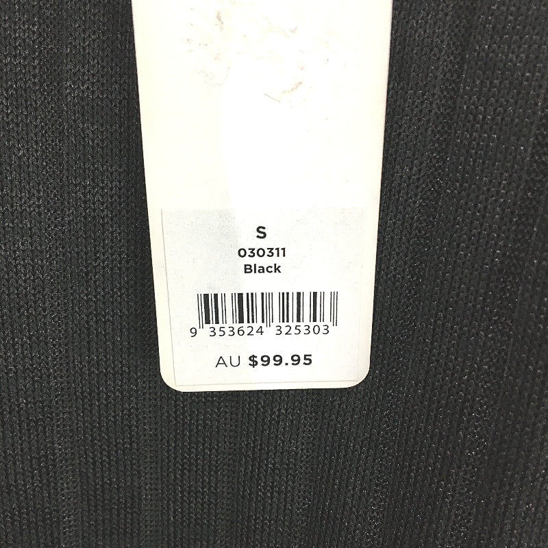 Sussan Sheer V Neck Belted Ribbed Knit Flowy Jumpsuit Black Womens Size S NEW - Image 5