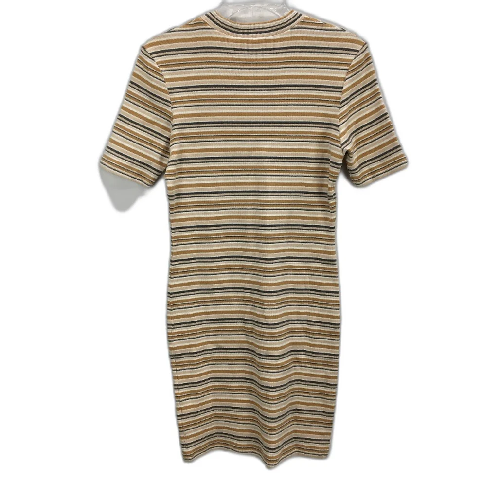 Afends Short Sleeve Stretchy Knitted Horizontal Stripe Mini Dress Womens Size 12 - Image 2
