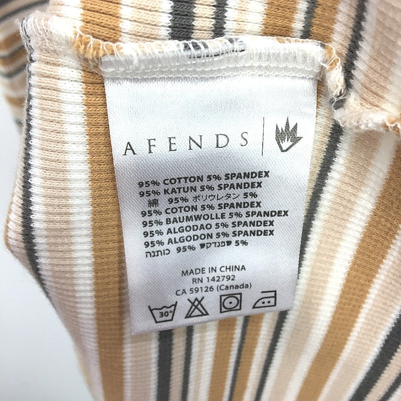 Afends Short Sleeve Stretchy Knitted Horizontal Stripe Mini Dress Womens Size 12 - Image 6