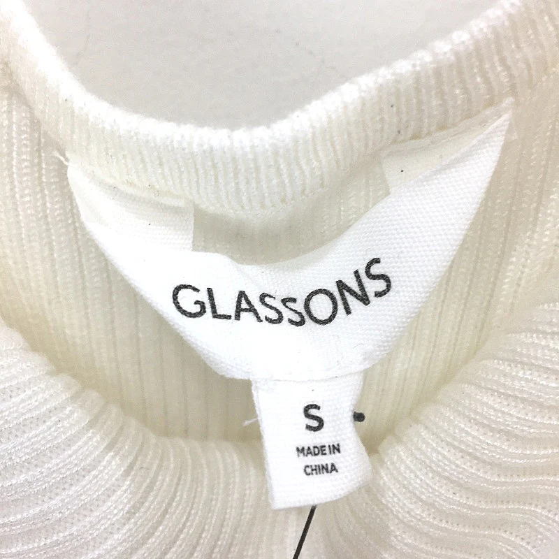Glassons White Ribbed Sleeveless Cut Out Waist Knit Midi Dress Womens Size S NEW - Image 3