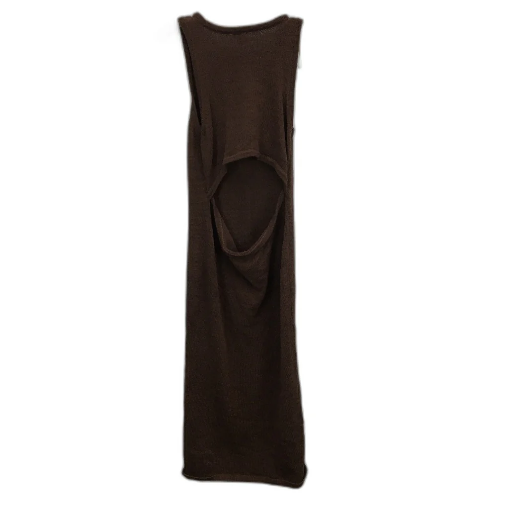 Lily Loves Cotton Blend Knitted Cut Out Back Stretchy Midi Dress Womens Size XL - Image 2