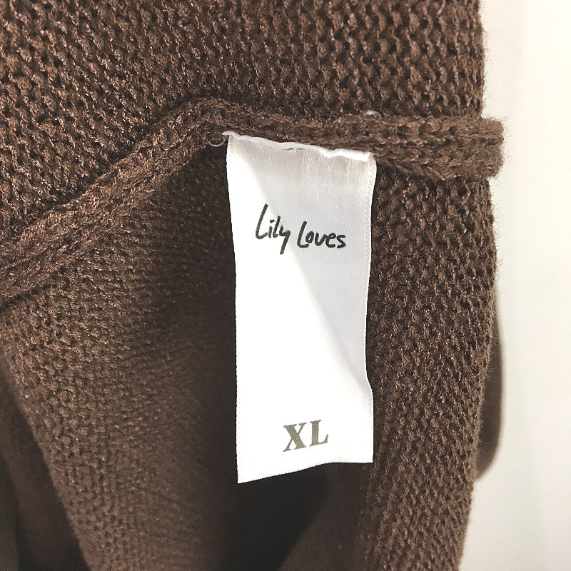 Lily Loves Cotton Blend Knitted Cut Out Back Stretchy Midi Dress Womens Size XL - Image 4