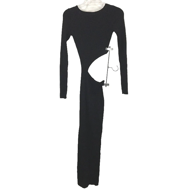 Meshki Gaia Cut Out Waist Long Sleeve Ribbed Stretchy Midi Dress Womens Size XS - Image 2