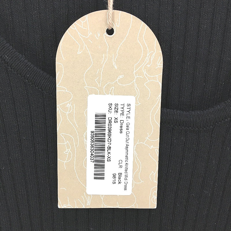 Meshki Gaia Cut Out Waist Long Sleeve Ribbed Stretchy Midi Dress Womens Size XS - Image 4