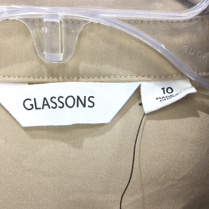 Glassons Long Sleeve Single Breasted Lightweight Coat Jacket Beige Womens Sz 10 - Image 4