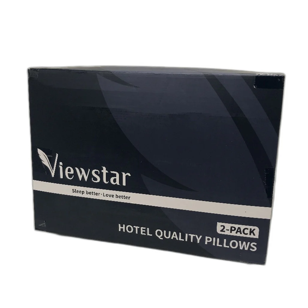 Viewstar 2 Pack Standard Hotel Quality Down Alternative Bed Pillows in White NEW - Image 3