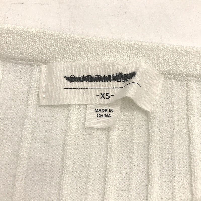 Subtitled Tayla Texture Rib Knit Low Rise White Midi Skirt Ladies Size XS NEW - Image 3