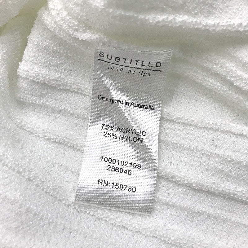 Subtitled Tayla Texture Rib Knit Low Rise White Midi Skirt Ladies Size XS NEW - Image 4