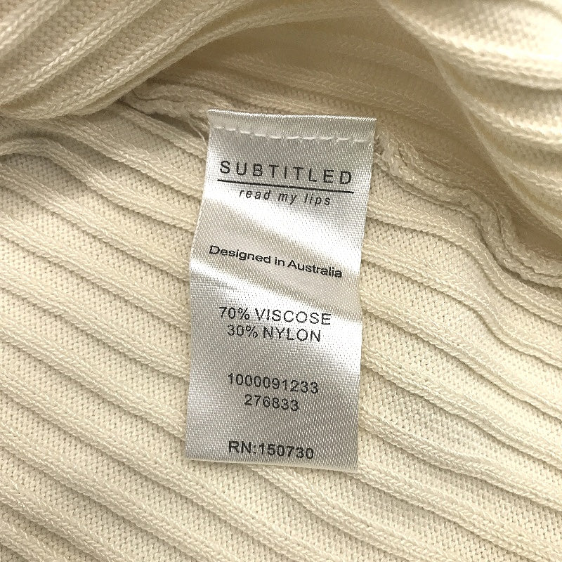 Subtitled Charlotte High Rise Knit Beige Midi Skirt Ladies Size Medium NEW - Image 4