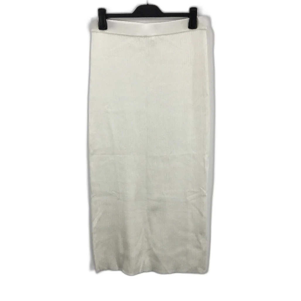 Subtitled Charlotte High Rise Knit White Midi Skirt Ladies Size XL NEW