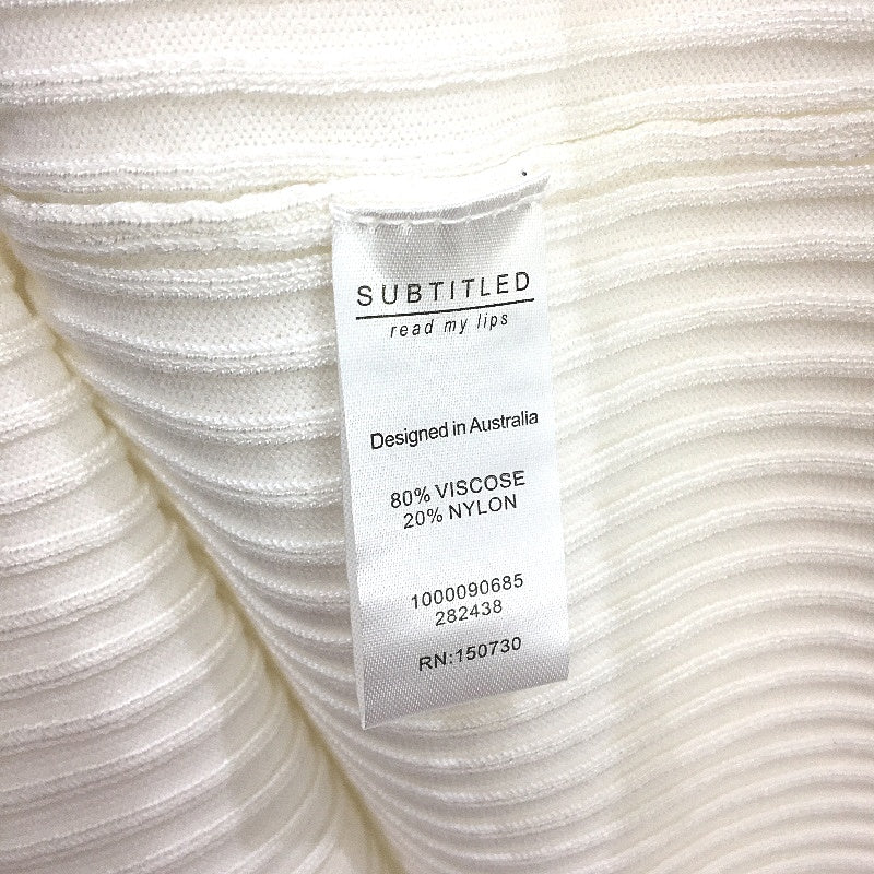 Subtitled Charlotte High Rise Knit White Midi Skirt Ladies Size XL NEW - Image 6