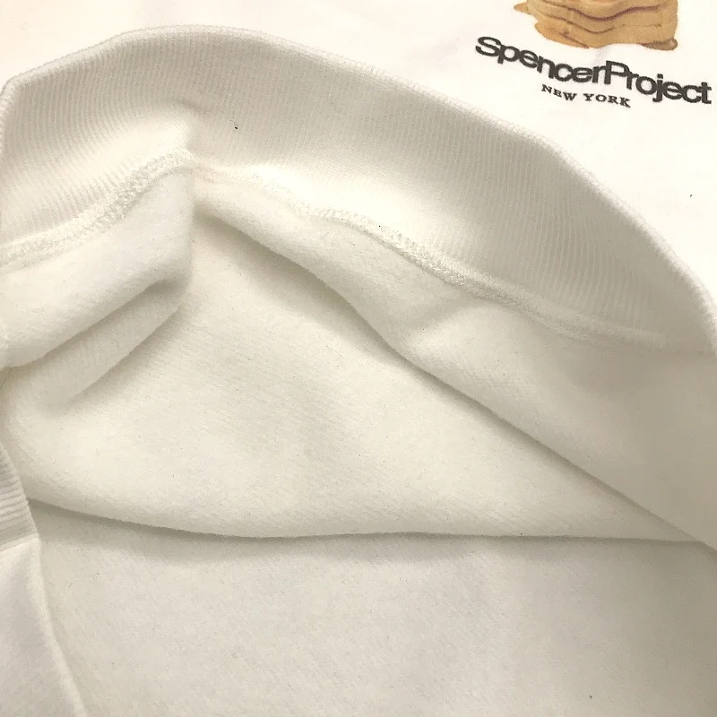 Spencer Project New York Pancake Print White Hooded Jumper Mens Size S NEW - Image 7