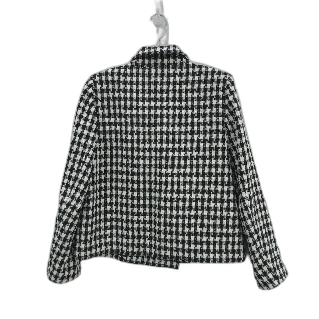 Tokito Black White Hounds Tooth Pattern Single Breast Jacket Ladies Size 10 NEW - Image 2