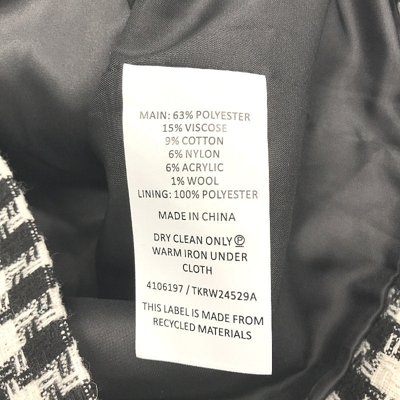 Tokito Black White Hounds Tooth Pattern Single Breast Jacket Ladies Size 10 NEW - Image 4