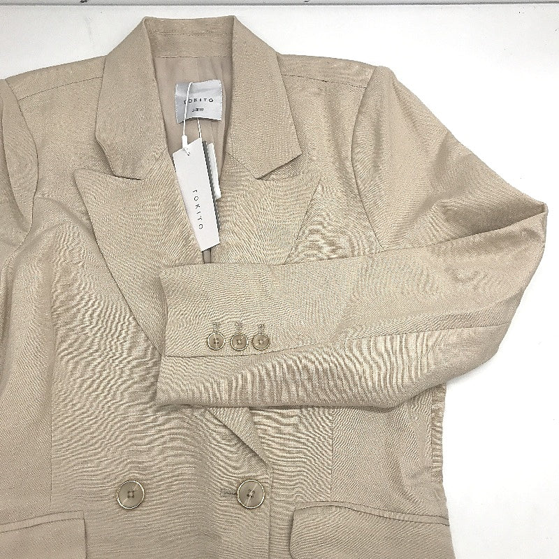 Tokito Stone European Linen Blend Button Up Blazer Jacket Ladies Size 10 NEW - Image 5