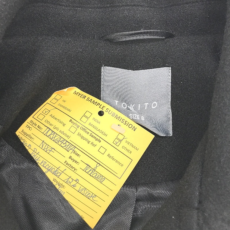 Tokito Myer Sample Black Warm Winter Fully Lined Coat Ladies Size 10 NEW - Image 3