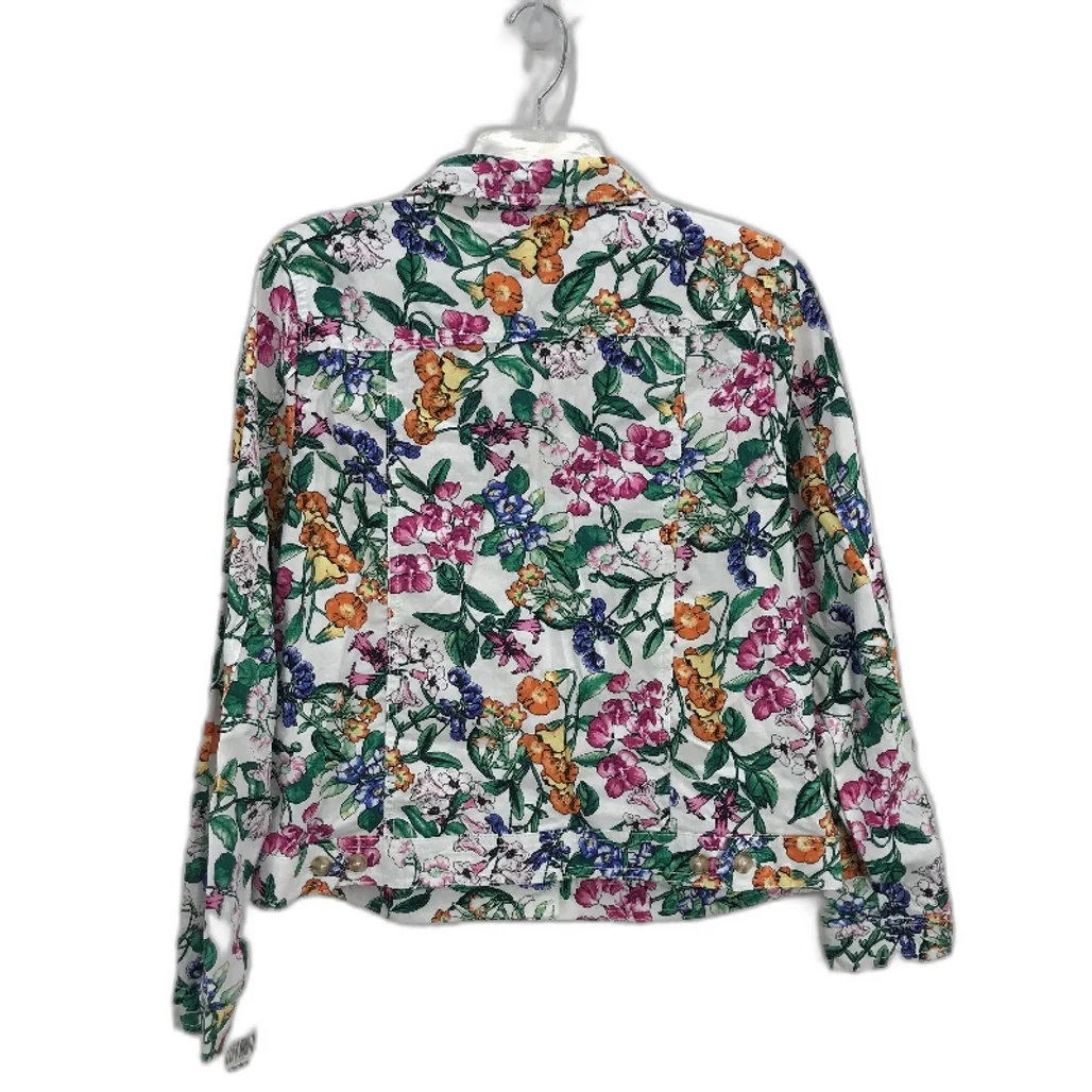 Katies White & Bright Floral Linen Blend Lightweight Jacket Ladies Size 12 NEW - Image 2