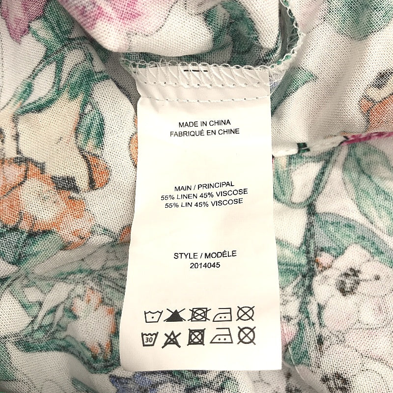 Katies White & Bright Floral Linen Blend Lightweight Jacket Ladies Size 12 NEW - Image 4