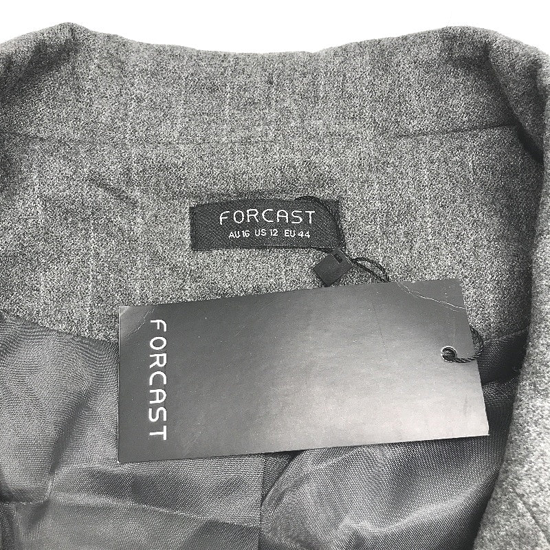 Forcast Charcoal Grey Berlin Double Breasted Blazer Jacket Ladies Size 16 NEW - Image 3
